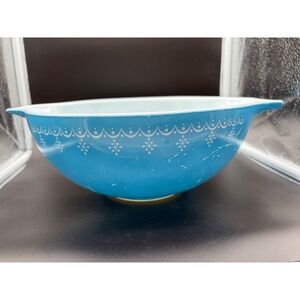 Pyrex Turquoise Snowflake Mixing Bowl 444 Vintage